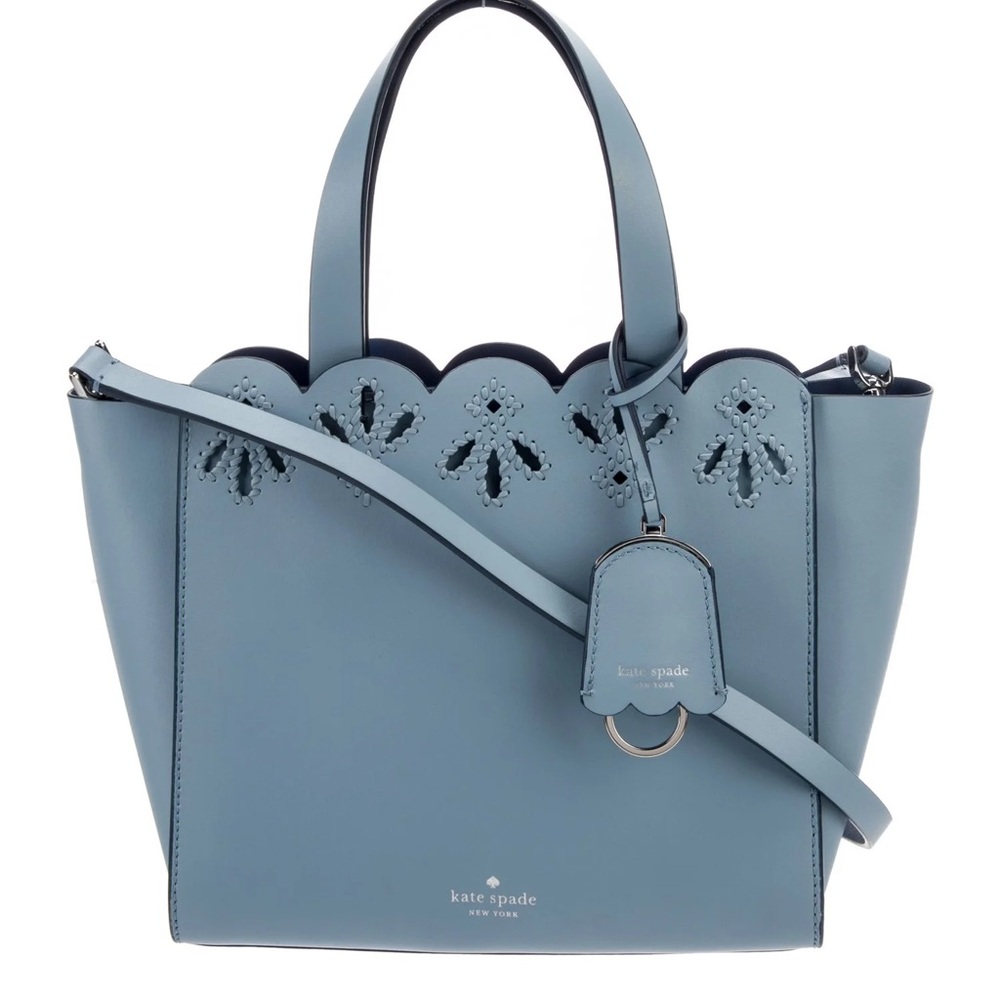 Kate Spade Scalloped Blue Tote